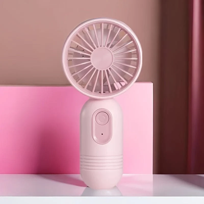 1 x tragbarer Mini-Ventilator, wiederaufladbar über USB, mit 3 Geschwindigkeiten – Handventilator für Männer und Frauen – perfekt für Büro, Outdoor, Reisen und Camping