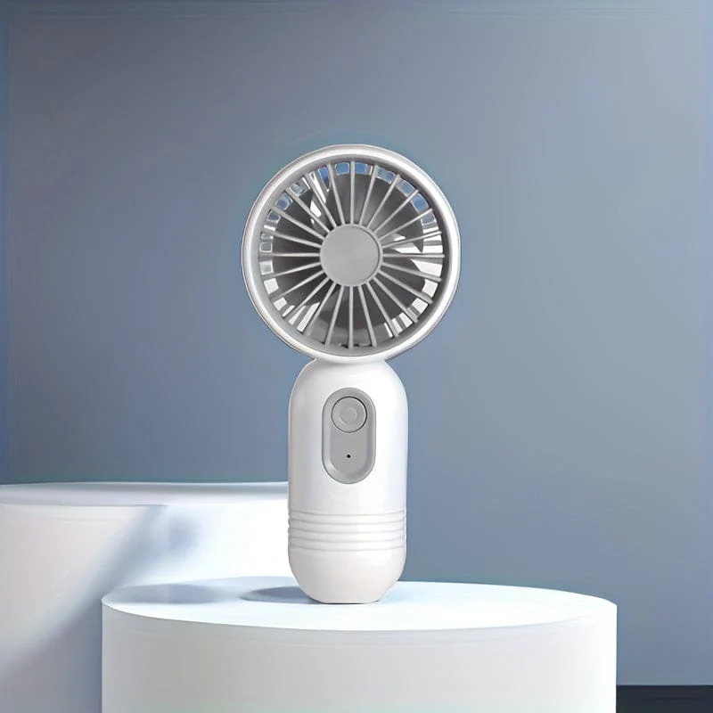 1 x tragbarer Mini-Ventilator, wiederaufladbar über USB, mit 3 Geschwindigkeiten – Handventilator für Männer und Frauen – perfekt für Büro, Outdoor, Reisen und Camping
