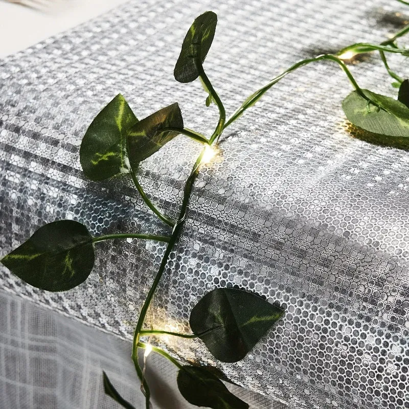1 Stück, LED-Lichterkette mit grünen Blättern, Kunstpflanzen (2 m, 78.74 LEDs), Neujahrsdekorationen, batteriebetrieben – Batterien nicht im Lieferumfang enthalten, für Wanddekoration, Hauszimmerdekoration, Bürodekoration, Geburtstag, Wohnzimmer, Schlafzimmerdekoration