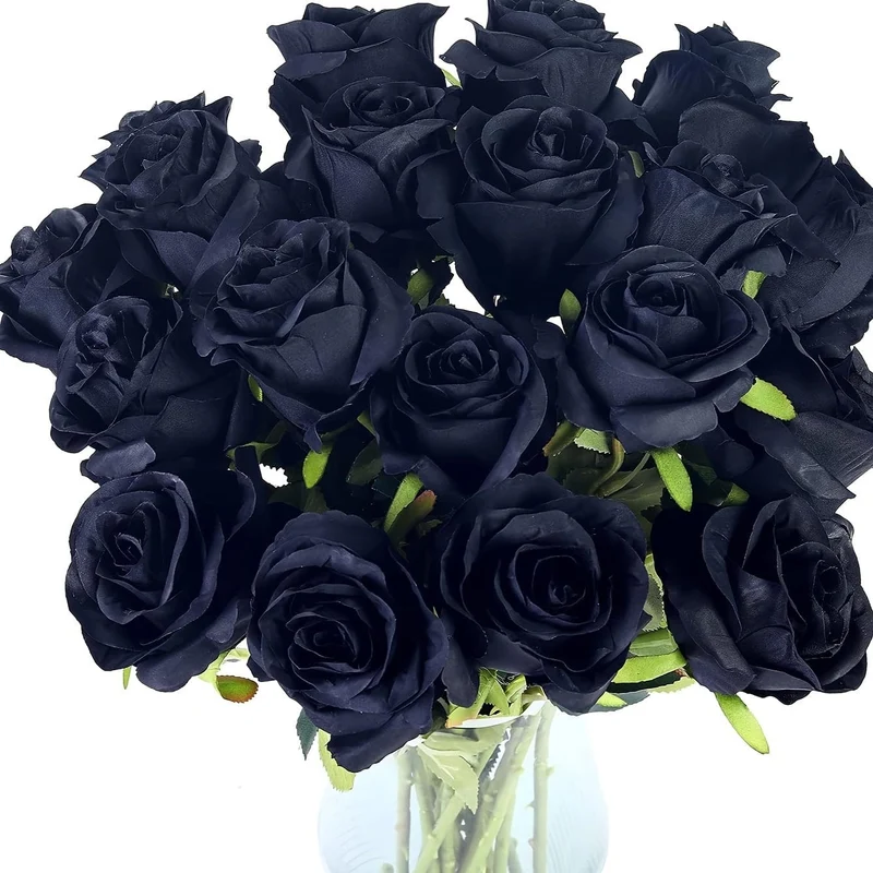 10 Stück künstliche Rosen, künstliche Rosen, künstliche Blumen mit Stielen, geeignet für Zuhause, Hochzeit, Tafelaufsatz, Hotel, Büro, Dekoration, Valentinstag als Heimdekoration, Heiratsantrags-Arrangement, Hochzeitszimmer