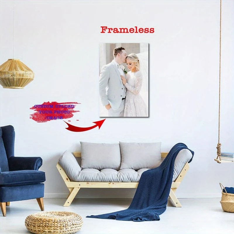 Anpassbares, ungerahmtes Poster, personalisiertes Foto auf Leinwand, ideales Geschenk für Schlafzimmer, Wohnzimmer, Flur, Wandkunst, Winterdekoration, Raumdekoration