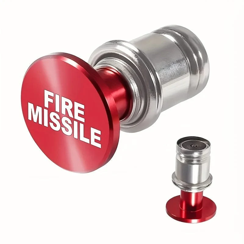 EJECT Fire Missiles Button Auto-Zigarettenanzünder, 12-Volt-Auto-Zigarettenanzünder-Ersatz, Auto-Innendekoration, passend für die meisten Fahrzeuge