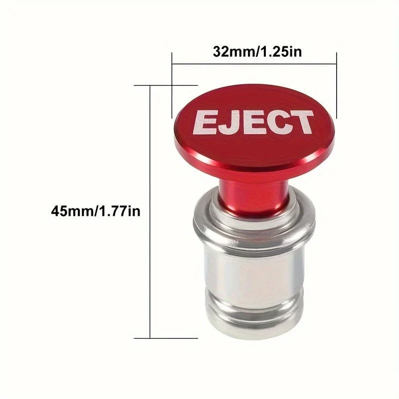 EJECT Fire Missiles Button Auto-Zigarettenanzünder, 12-Volt-Auto-Zigarettenanzünder-Ersatz, Auto-Innendekoration, passend für die meisten Fahrzeuge