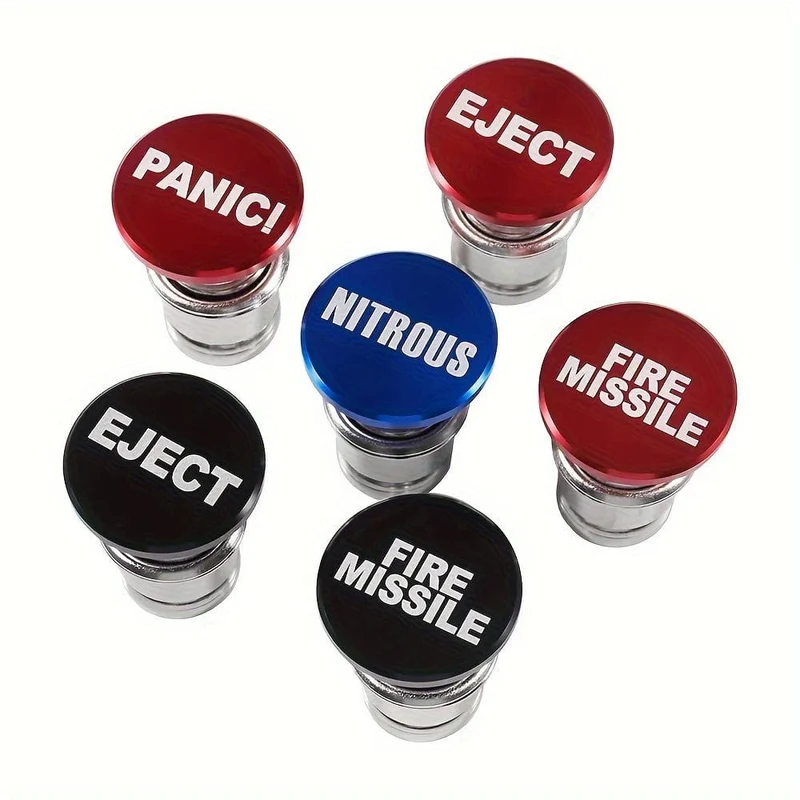 EJECT Fire Missiles Button Auto-Zigarettenanzünder, 12-Volt-Auto-Zigarettenanzünder-Ersatz, Auto-Innendekoration, passend für die meisten Fahrzeuge