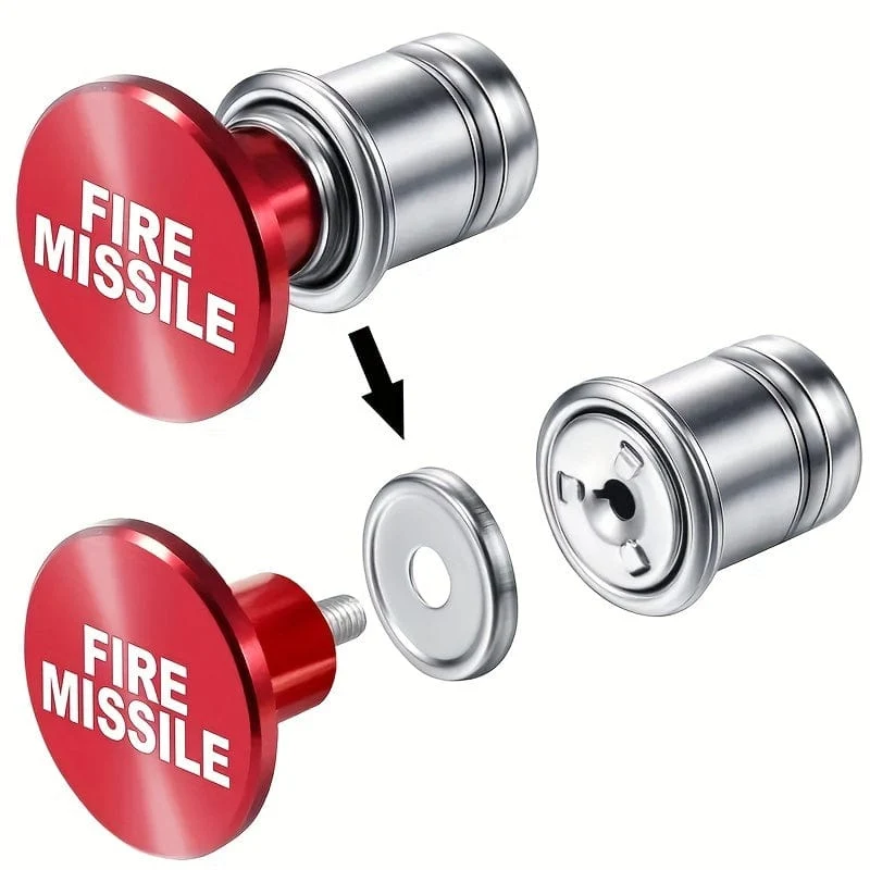 EJECT Fire Missiles Button Auto-Zigarettenanzünder, 12-Volt-Auto-Zigarettenanzünder-Ersatz, Auto-Innendekoration, passend für die meisten Fahrzeuge