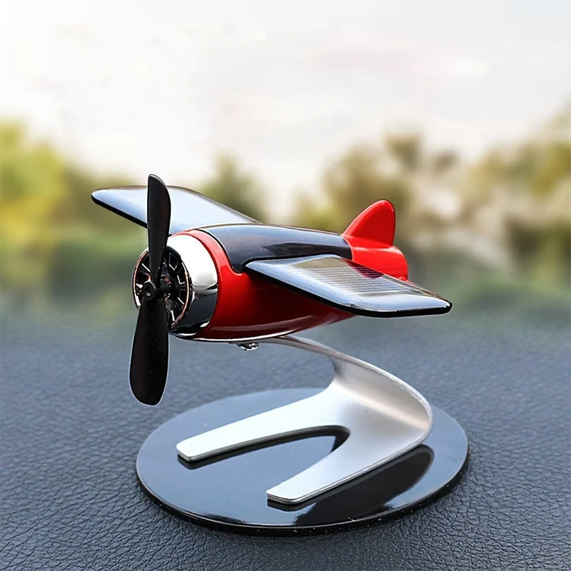 1 Stück Hochwertige Auto-Innendekoration im Solarflugzeug-Design, kreative Auto-Armaturenbrett-Dekoration, Auto-Aromatherapie-Diffusor-Ornament