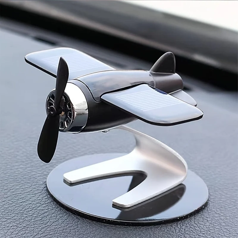 1 Stück Hochwertige Auto-Innendekoration im Solarflugzeug-Design, kreative Auto-Armaturenbrett-Dekoration, Auto-Aromatherapie-Diffusor-Ornament