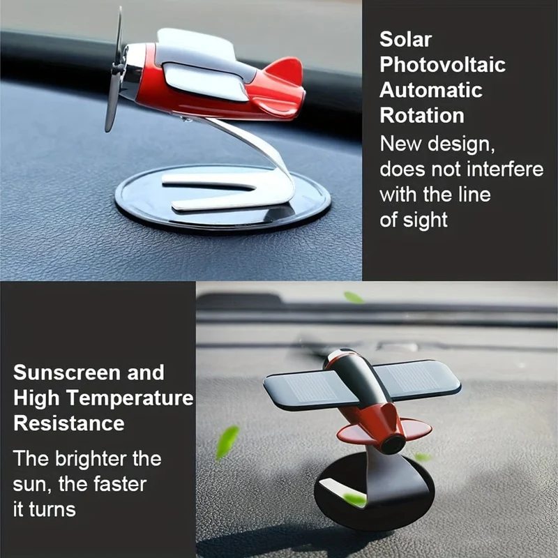 1 Stück Hochwertige Auto-Innendekoration im Solarflugzeug-Design, kreative Auto-Armaturenbrett-Dekoration, Auto-Aromatherapie-Diffusor-Ornament