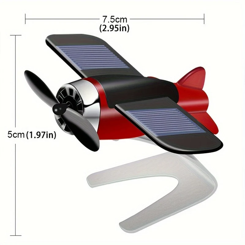 1 Stück Hochwertige Auto-Innendekoration im Solarflugzeug-Design, kreative Auto-Armaturenbrett-Dekoration, Auto-Aromatherapie-Diffusor-Ornament
