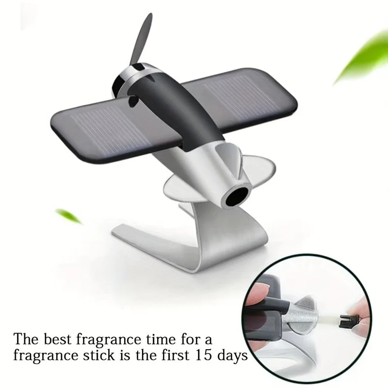 1 Stück Hochwertige Auto-Innendekoration im Solarflugzeug-Design, kreative Auto-Armaturenbrett-Dekoration, Auto-Aromatherapie-Diffusor-Ornament