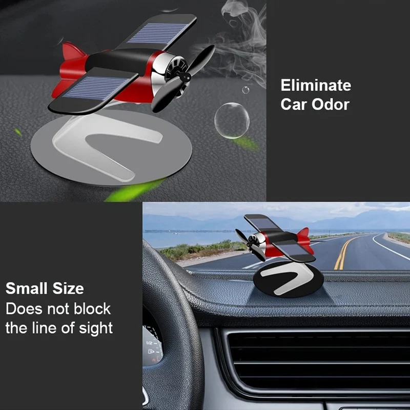 1 Stück Hochwertige Auto-Innendekoration im Solarflugzeug-Design, kreative Auto-Armaturenbrett-Dekoration, Auto-Aromatherapie-Diffusor-Ornament