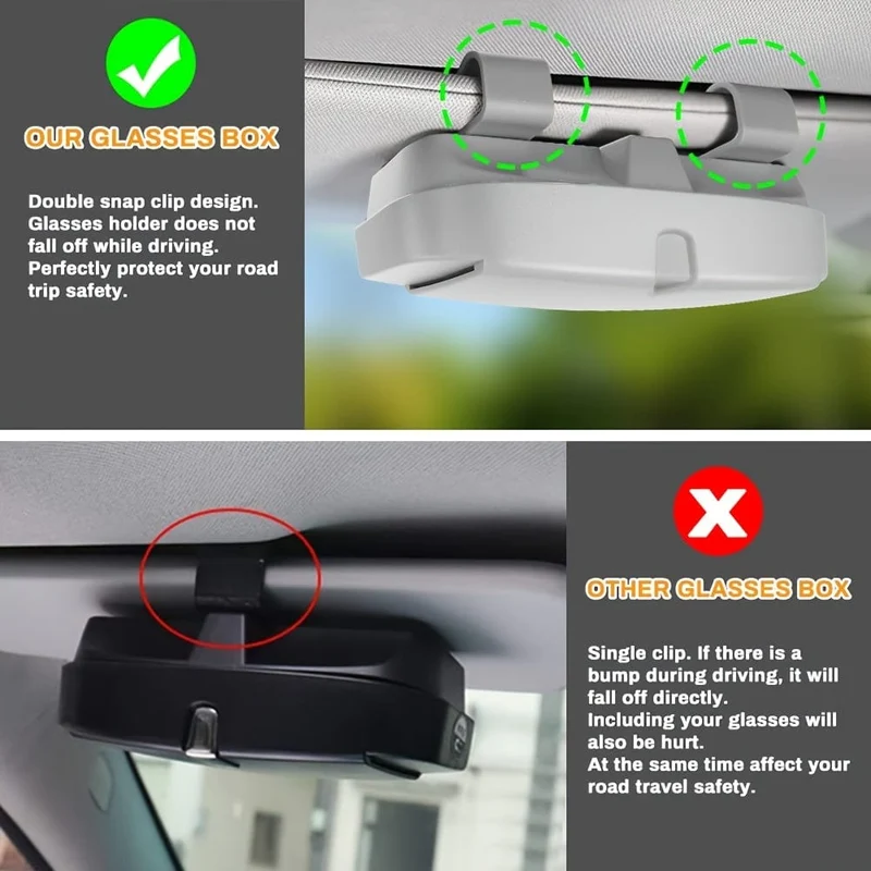 Brillenetui für Sonnenblende im Auto