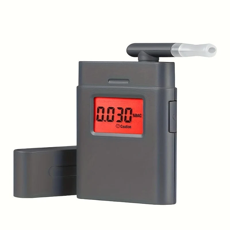 1 Stück professioneller Alkoholtester ohne Batterie, digitaler Alkoholtester, Atemanalysator-Alkoholtest, LCD-Detektor