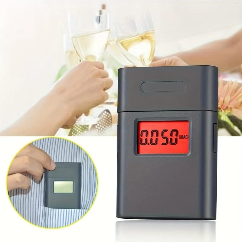 1 Stück professioneller Alkoholtester ohne Batterie, digitaler Alkoholtester, Atemanalysator-Alkoholtest, LCD-Detektor