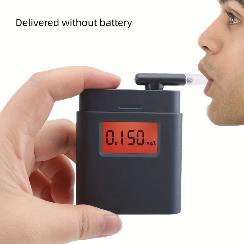 1 Stück professioneller Alkoholtester ohne Batterie, digitaler Alkoholtester, Atemanalysator-Alkoholtest, LCD-Detektor