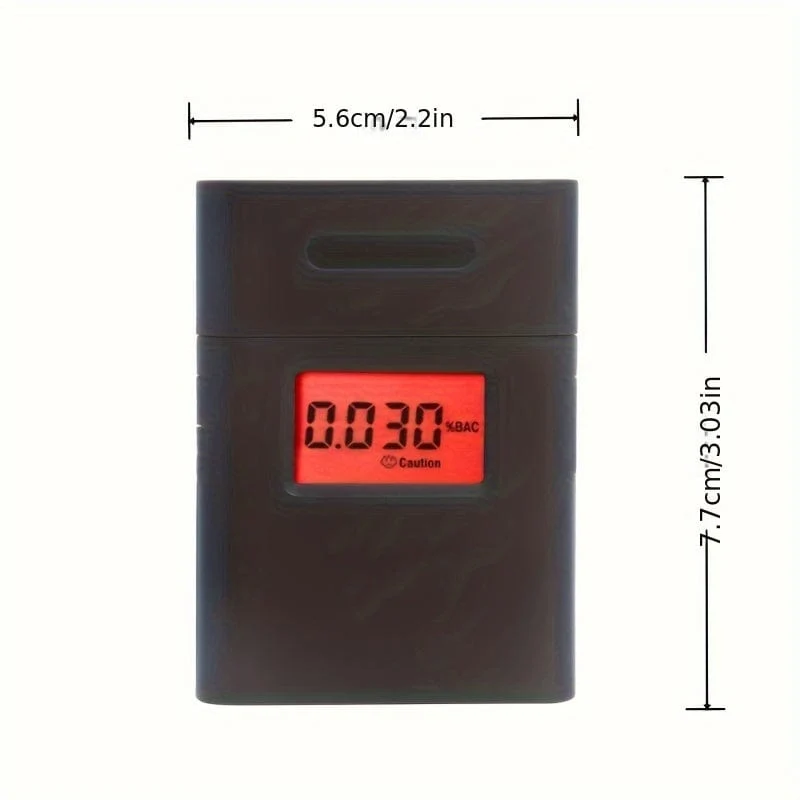 1 Stück professioneller Alkoholtester ohne Batterie, digitaler Alkoholtester, Atemanalysator-Alkoholtest, LCD-Detektor