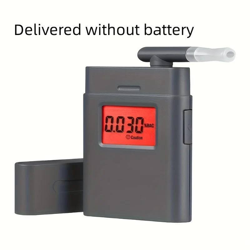 1 Stück professioneller Alkoholtester ohne Batterie, digitaler Alkoholtester, Atemanalysator-Alkoholtest, LCD-Detektor