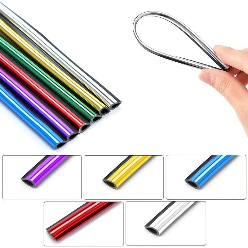 10 Stück 20 cm Auto-Klimaanlagen-Dekorationsstreifen für den Entlüftungsauslass, U-förmige Zierleisten, Styling-Eckschutz für Autotürkanten