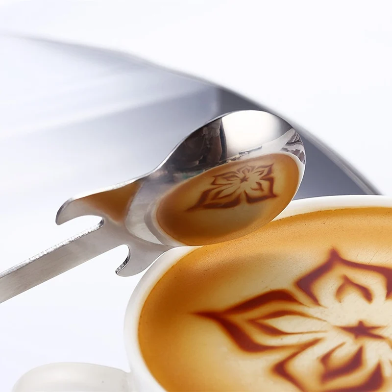 1 Stück kreativer Löffel in Gitarrenform für Kaffee, Tee, Desserts, Eis – Küchenzubehör aus Edelstahl