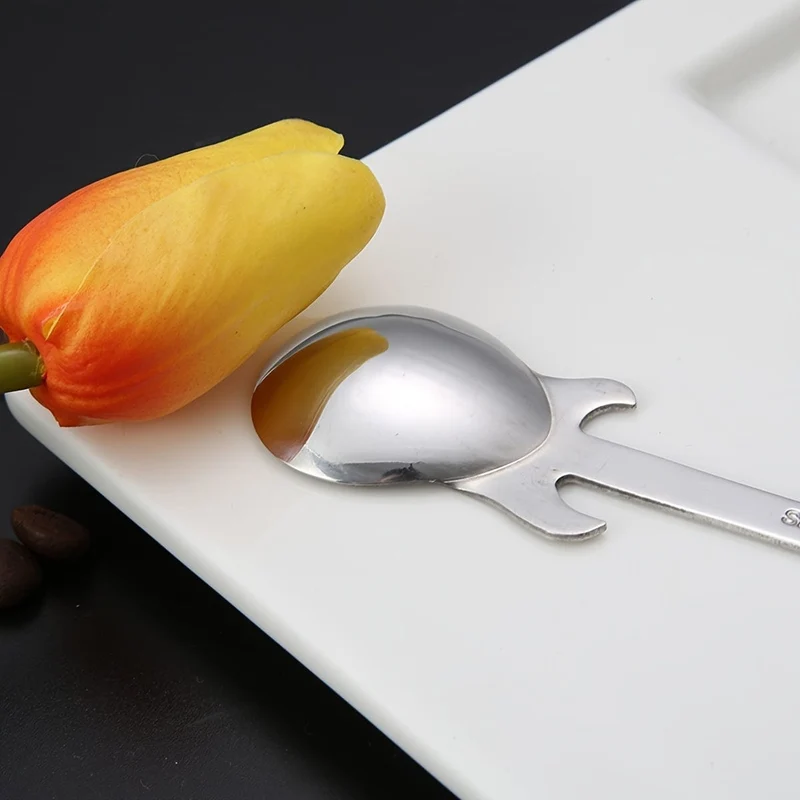 1 Stück kreativer Löffel in Gitarrenform für Kaffee, Tee, Desserts, Eis – Küchenzubehör aus Edelstahl