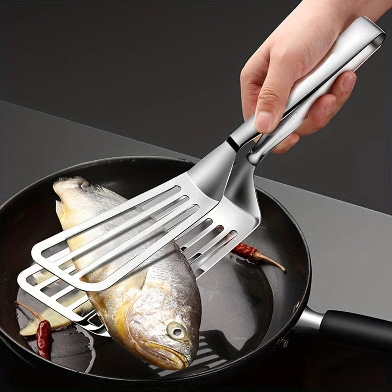 1-teilige, multifunktionale Servierzange aus Edelstahl für Buffet, Fischbraten, Brot, Steak, Salat und Dessert – Küchenutensilien für die mühelose Zubereitung und Präsentation von Speisen