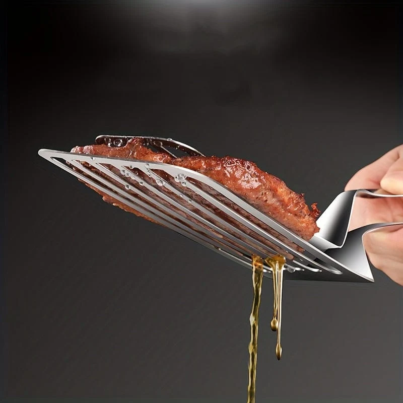 1-teilige, multifunktionale Servierzange aus Edelstahl für Buffet, Fischbraten, Brot, Steak, Salat und Dessert – Küchenutensilien für die mühelose Zubereitung und Präsentation von Speisen