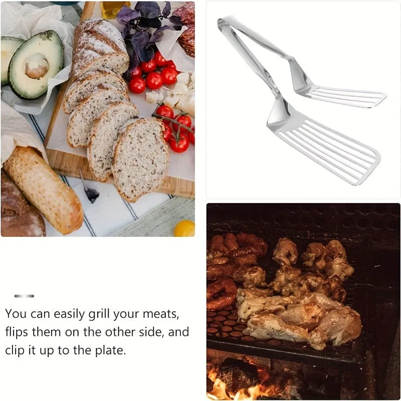 1-teilige, multifunktionale Servierzange aus Edelstahl für Buffet, Fischbraten, Brot, Steak, Salat und Dessert – Küchenutensilien für die mühelose Zubereitung und Präsentation von Speisen