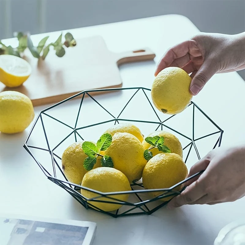 1 Stück Obstständer, Gemüse, Servierschalen, Korbhalter für Küchentheke, Tischdekoration, Arbeitsplatte, Heimdekoration, Metall-Eisendraht, modernes, stilvolles Regal für Bananen, frisches Gemüse, Orange, Buffet, Eier