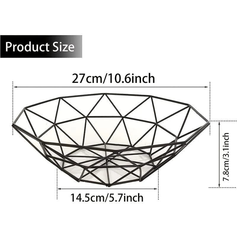 1 Stück Obstständer, Gemüse, Servierschalen, Korbhalter für Küchentheke, Tischdekoration, Arbeitsplatte, Heimdekoration, Metall-Eisendraht, modernes, stilvolles Regal für Bananen, frisches Gemüse, Orange, Buffet, Eier
