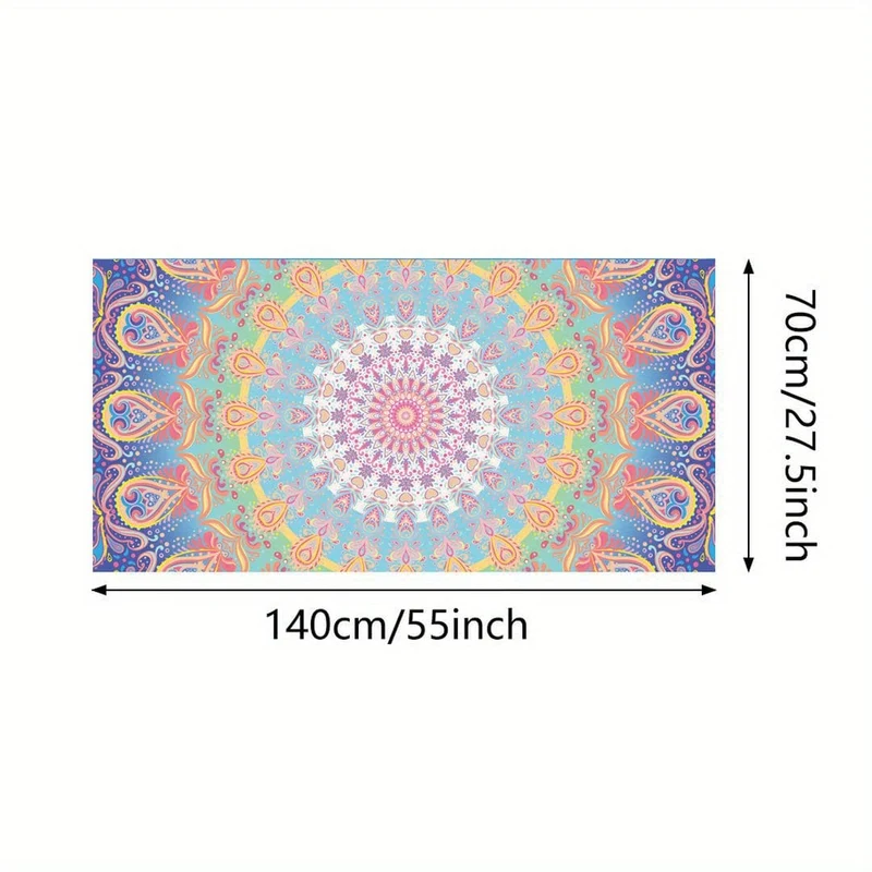1 Stück Strandtuch mit Mandala-Muster, schnell trocknendes, weiches, saugfähiges Strandtuch, für Outdoor-Reisen, Camping, Sommerurlaub, Schwimmbadzubehör, Strandutensilien