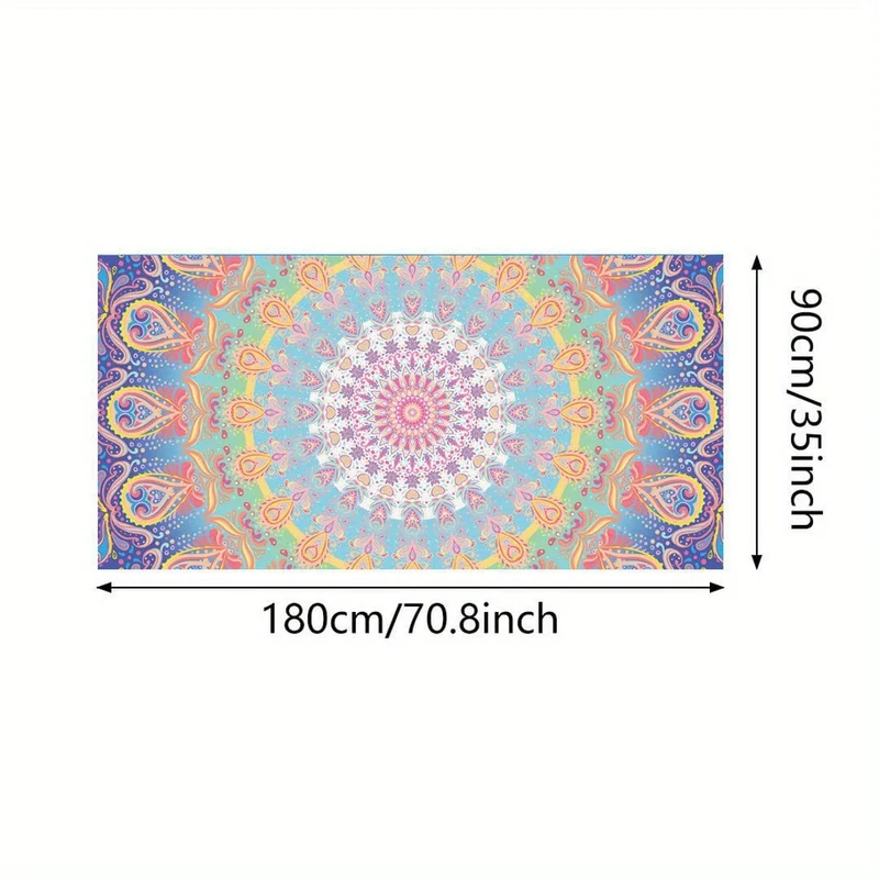 1 Stück Strandtuch mit Mandala-Muster, schnell trocknendes, weiches, saugfähiges Strandtuch, für Outdoor-Reisen, Camping, Sommerurlaub, Schwimmbadzubehör, Strandutensilien