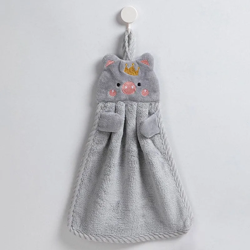 1 Stück Mikrofaser-Handtücher, kleines Schweinchen-Handtuch, Haushalt und saugfähig, Küchentuch, Lazy Rag Handtuch, Badezimmer-Accessoires