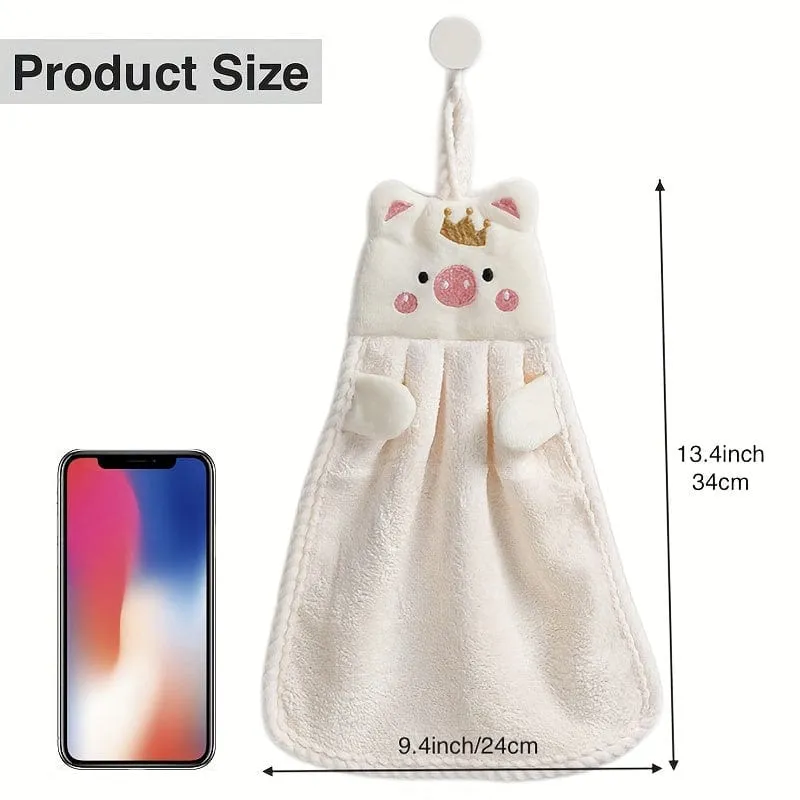 1 Stück Mikrofaser-Handtücher, kleines Schweinchen-Handtuch, Haushalt und saugfähig, Küchentuch, Lazy Rag Handtuch, Badezimmer-Accessoires