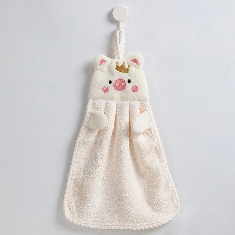 1 Stück Mikrofaser-Handtücher, kleines Schweinchen-Handtuch, Haushalt und saugfähig, Küchentuch, Lazy Rag Handtuch, Badezimmer-Accessoires
