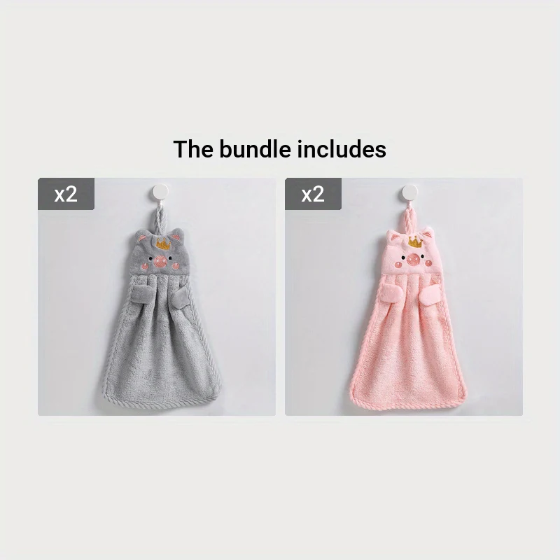 1 Stück Mikrofaser-Handtücher, kleines Schweinchen-Handtuch, Haushalt und saugfähig, Küchentuch, Lazy Rag Handtuch, Badezimmer-Accessoires