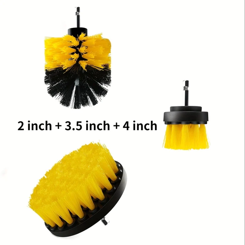 7-teiliges Bohrbürsten-Aufsatzset, Power Scrubber Wash Reinigungsbürsten-Werkzeugsatz, Allzweck-Bohrbürste mit Verlängerung für Fugenboden, Badewanne, Duschfliesen, Badezimmer, Küchenoberfläche und Auto