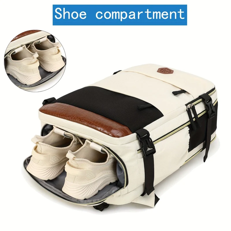 Reiserucksack für Herren, wasserdichter Computer-Rucksack, mit Schuhfach, Computer-Handgepäck-Rucksack