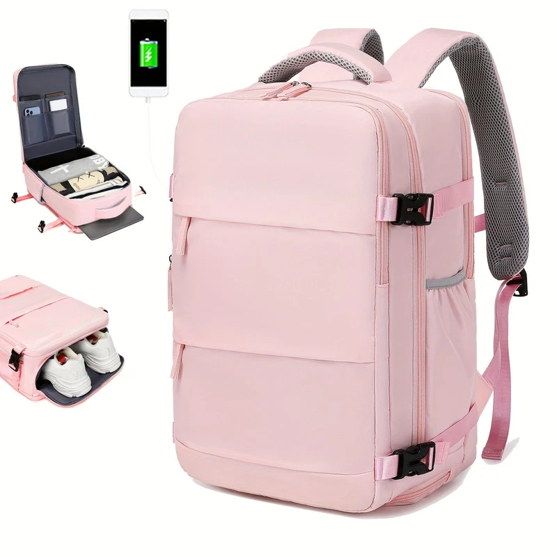 Reiserucksack für Herren, wasserdichter Computer-Rucksack, mit Schuhfach, Computer-Handgepäck-Rucksack