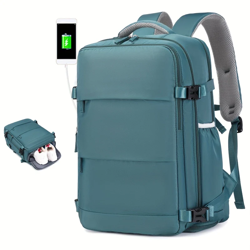 Reiserucksack für Herren, wasserdichter Computer-Rucksack, mit Schuhfach, Computer-Handgepäck-Rucksack