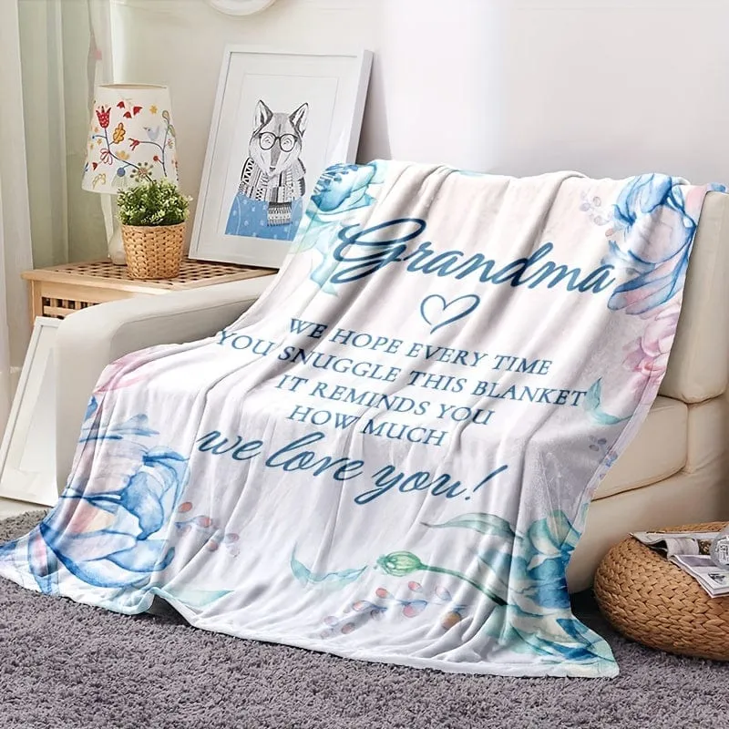 1 Stück leichte Flanelldecke, Enkelin schenkt Großmutter Geschenkdecke, superweiche Decke, Weihnachtsgeschenkdecke
