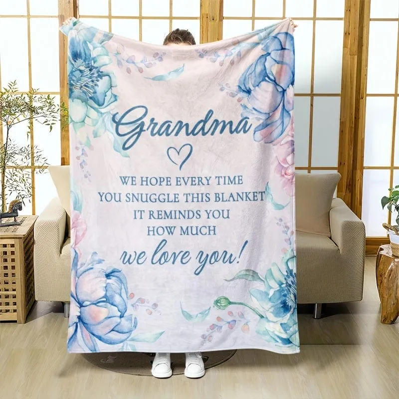 1 Stück leichte Flanelldecke, Enkelin schenkt Großmutter Geschenkdecke, superweiche Decke, Weihnachtsgeschenkdecke