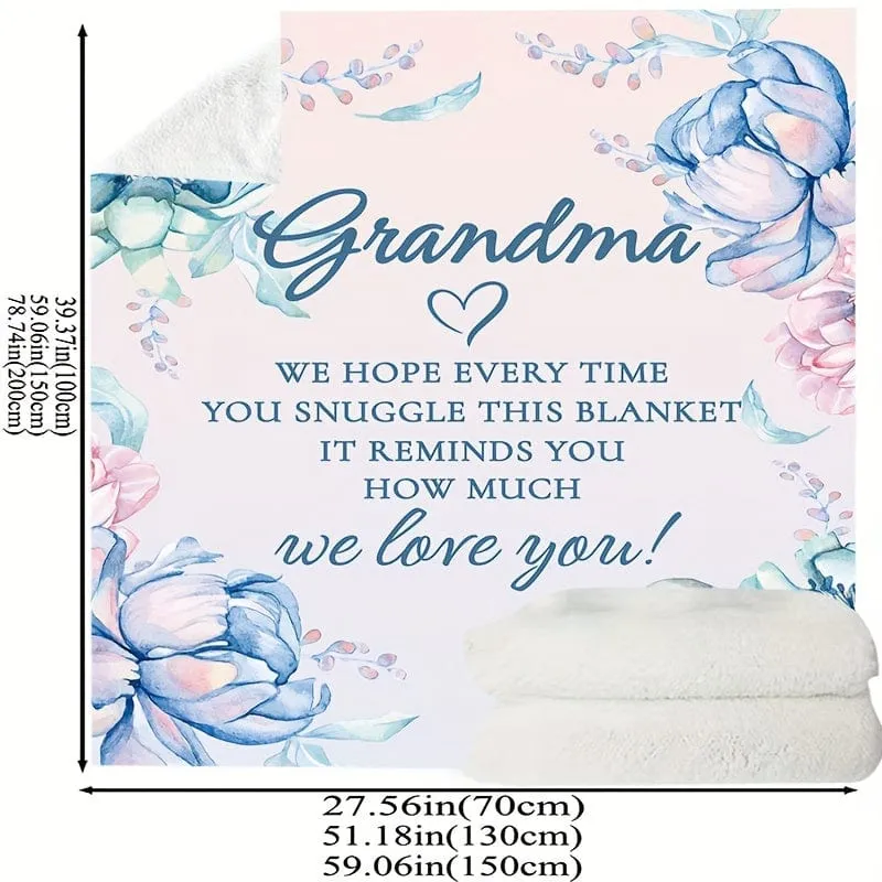 1 Stück leichte Flanelldecke, Enkelin schenkt Großmutter Geschenkdecke, superweiche Decke, Weihnachtsgeschenkdecke