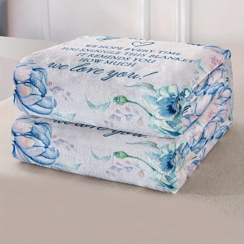 1 Stück leichte Flanelldecke, Enkelin schenkt Großmutter Geschenkdecke, superweiche Decke, Weihnachtsgeschenkdecke
