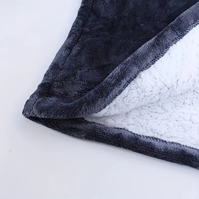 1 Stück, superweiche, warme und bequeme tragbare Kapuzendecke mit großen Taschen – perfekt für Männer und Frauen, Weihnachtsdekoration, Weihnachtsparty-Zubehör
