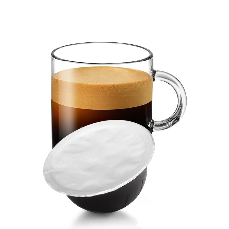 100 Stück/Packung Kaffee-Werkzeuge, nachfüllbare Einweg-Kapseln, Deckel, 59 mm/2.32 Zoll Durchmesser, Aluminium-Dichtungsaufkleber für Nespresso Vertuo Plus automatische Kaffeemaschine