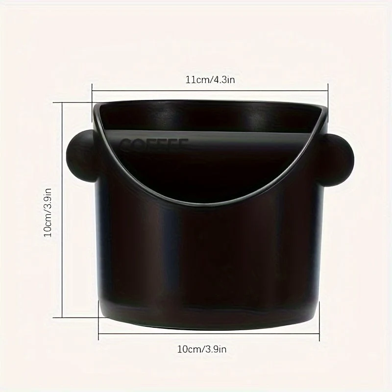 1 Stück, Espresso-Abklopfbox, gerade Form, Kaffee-Auffangbehälter für Kaffeesatz, Kaffeeabfallbehälter mit abnehmbarer Klopfstange und rutschfester Basis, stoßdämpfender, langlebiger Boden