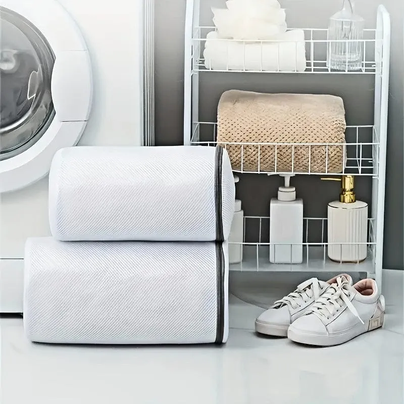 2 Stück Schuh-Waschbeutel, Schuh-Wäschebeutel, Sneaker-Mesh-Wasch- und Reinigungsbeutel, Reise-Organisationsbeutel für Turnschuhe, Laufschuhe, Socken, BHs, Waschmaschine