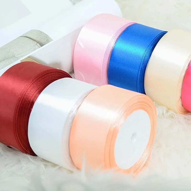 40 mm Seidensatinband zum Basteln, Handarbeit, DIY, Geschenkpapier, Party, Hochzeit, dekorative Blumensträuße, Kuchendekor-Material, kurz, auffällig