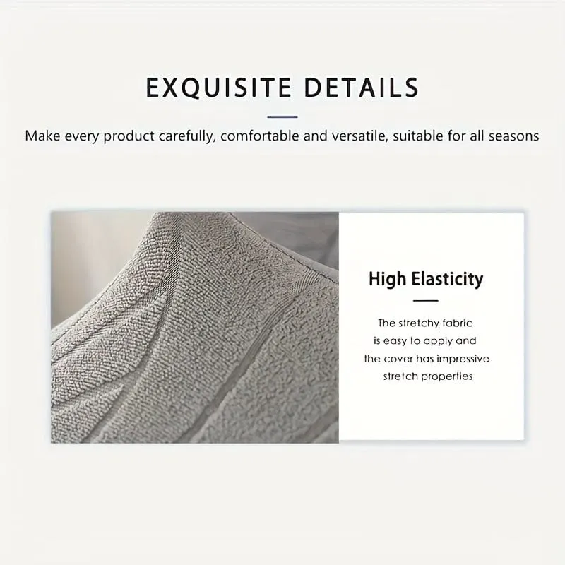 Wasserdichter Jacquard-Sofabezug mit großem Blatt-Design, einziehbar, waschbar, langlebig, elastisch, für alle Jahreszeiten, universeller Möbelschutz für moderne Heimdekoration