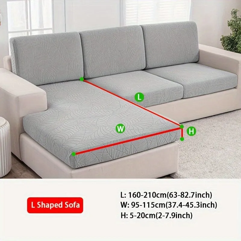 Wasserdichter Jacquard-Sofabezug mit großem Blatt-Design, einziehbar, waschbar, langlebig, elastisch, für alle Jahreszeiten, universeller Möbelschutz für moderne Heimdekoration